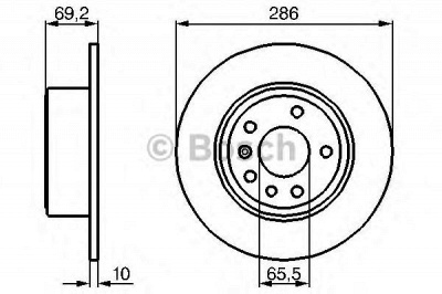 BOSCH 0986478436 -  Тормозной диск