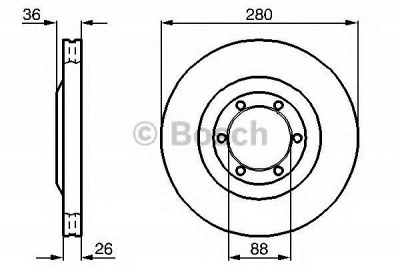 BOSCH 0986478437 -  Тормозной диск