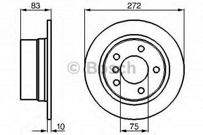 BOSCH 0986478439 - Тормозной диск