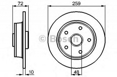 BOSCH 0986478440 -  Тормозной диск