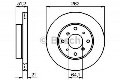 BOSCH 0986478447 -  Тормозной диск