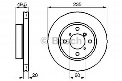 BOSCH 0986478450 -  Тормозной диск