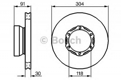 BOSCH 0986478456 -  Тормозной диск