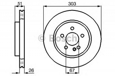 BOSCH 0986478468 -  Тормозной диск