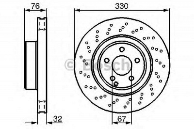 BOSCH 0986478470 -  Тормозной диск
