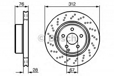 BOSCH 0986478471 -  Тормозной диск