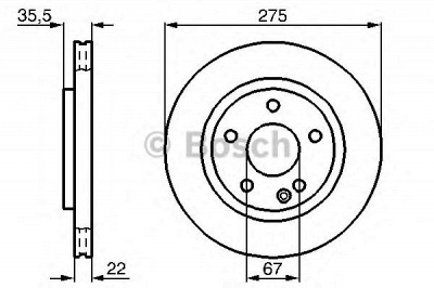 BOSCH 0986478474 -  Тормозной диск