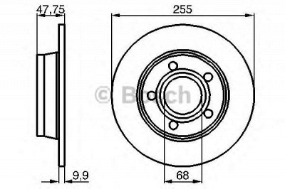 BOSCH 0986478480 -  Тормозной диск