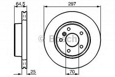 BOSCH 0986478483 -  Тормозной диск