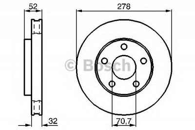 BOSCH 0986478486 -  Тормозной диск