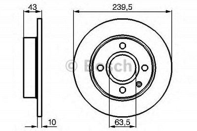 BOSCH 0986478501 -  Тормозной диск