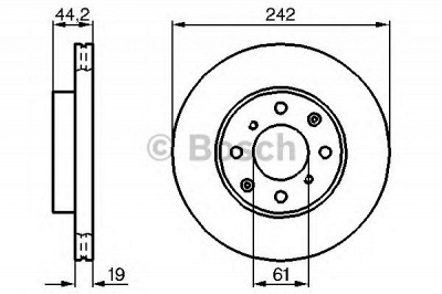 BOSCH 0986478503 -  Тормозной диск