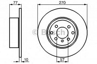 BOSCH 0986478504 -  Тормозной диск