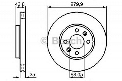 BOSCH 0986478505 -  Тормозной диск