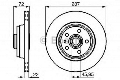 BOSCH 0986478509 -  Тормозной диск