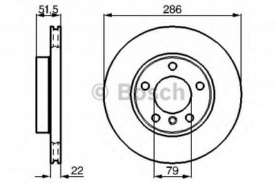 BOSCH 0986478513 -  Тормозной диск
