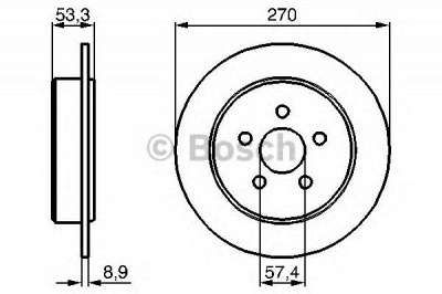BOSCH 0986478514 -  Тормозной диск