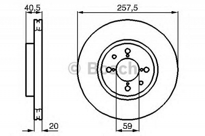 BOSCH 0986478515 -  Тормозной диск