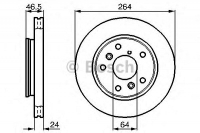 BOSCH 0986478523 -  Тормозной диск