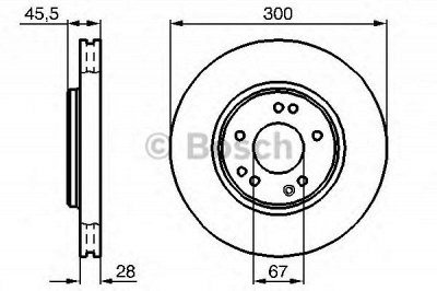 BOSCH 0986478526 -  Тормозной диск