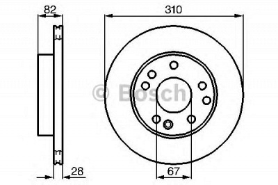 BOSCH 0986478528 -  Тормозной диск
