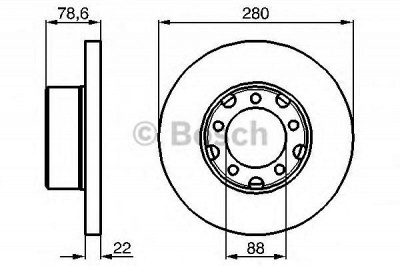 BOSCH 0986478529 - Тормозной диск