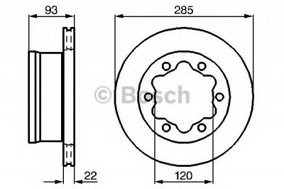 BOSCH 0986478555 -  Тормозной диск