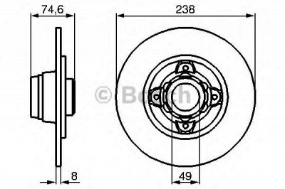 BOSCH 0986478557 -  Тормозной диск
