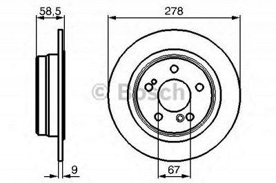 BOSCH 0986478565 -  Тормозной диск