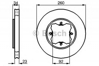BOSCH 0986478568 -  Тормозной диск