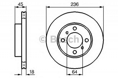 BOSCH 0986478572 -  Тормозной диск