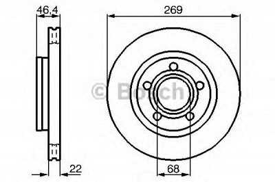 BOSCH 0986478574 -  Тормозной диск
