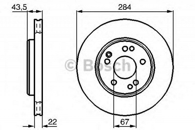 BOSCH 0986478589 -  Тормозной диск