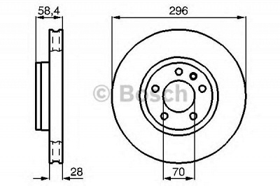 BOSCH 0986478593 -  Тормозной диск