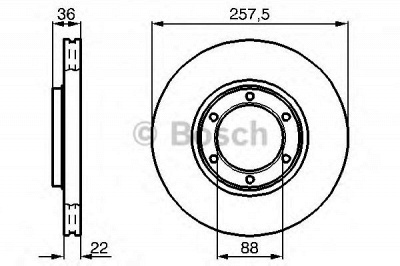 BOSCH 0986478596 -  Тормозной диск