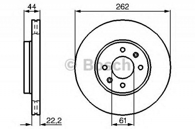 BOSCH 0986478598 -  Тормозной диск