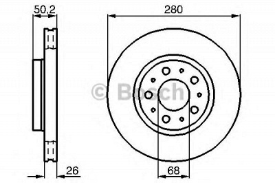 BOSCH 0986478603 -  Тормозной диск
