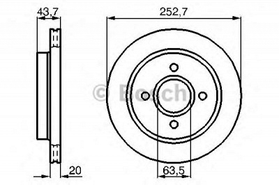 BOSCH 0986478605 -  Тормозной диск