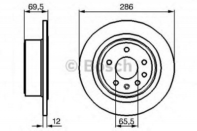 BOSCH 0986478609 -  Тормозной диск