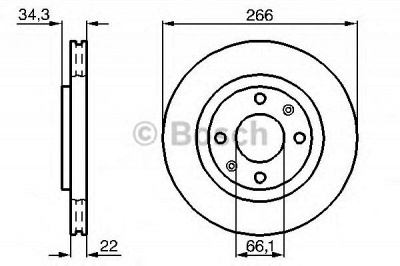 BOSCH 0986478618 -  Тормозной диск