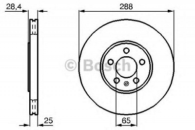 BOSCH 0986478619 -  Тормозной диск