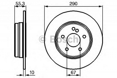 BOSCH 0986478626 -  Тормозной диск