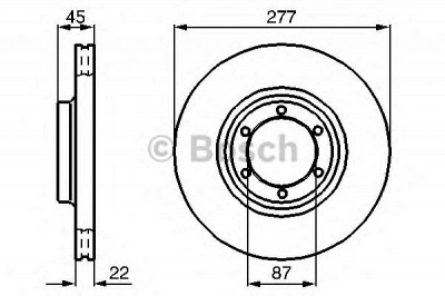 BOSCH 0986478635 -  Тормозной диск