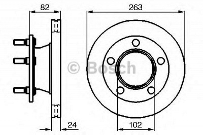 BOSCH 0986478643 -  Тормозной диск