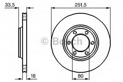 BOSCH 0986478658 -  Тормозной диск