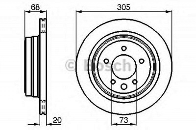 BOSCH 0986478660 -  Тормозной диск