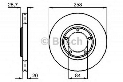 BOSCH 0986478664 -  Тормозной диск