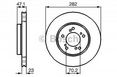 BOSCH 0986478667 -  Тормозной диск