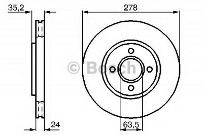 BOSCH 0986478670 -  Тормозной диск