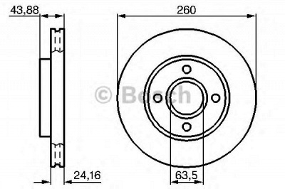BOSCH 0986478671 -  Тормозной диск